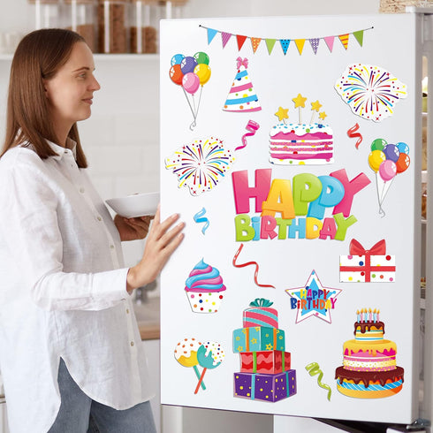 25 Pcs Happy Birthday Ocean Cruise Door Magnets Decorations Funny Carnival Ship Door Magnets Reusable Summer Refrigerator Magnets for Cabin Door C...