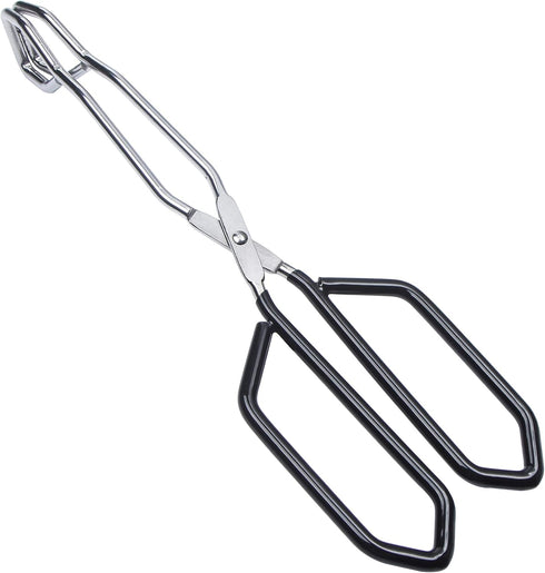 MSY BIGSUNNY Scissor Tongs Heavy Duty Cooking Tongs with Soft Handles (Stainless Steel, black 11")...