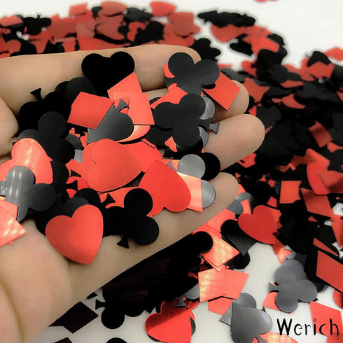 Werich Casino Poker Confetti Night Club Metallic Foil Table Scatters Confetti Party Wedding Birthday Baby Shower Bridal Shower Festival Theme Part...