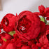 Duovlo Springs Flowers Artificial Silk Peony Bouquets Wedding Home Decoration,Pack of 1 (Spring Red)...