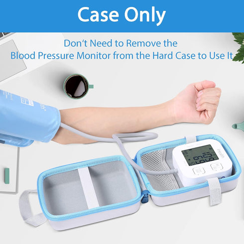 Aenllosi Hard Storage Case Replacement for iHealth Track Smart Upper Arm Blood Pressure Monitor,Holder for Batteries & Fingertip Oximeter(Case Onl...