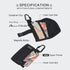 ROUGH ENOUGH Coin Holder for Car – Tactical Cordura with Zipper Coin Pocket, Neck Lanyard Carabiner – Slim Card Holder for Men, Travel...