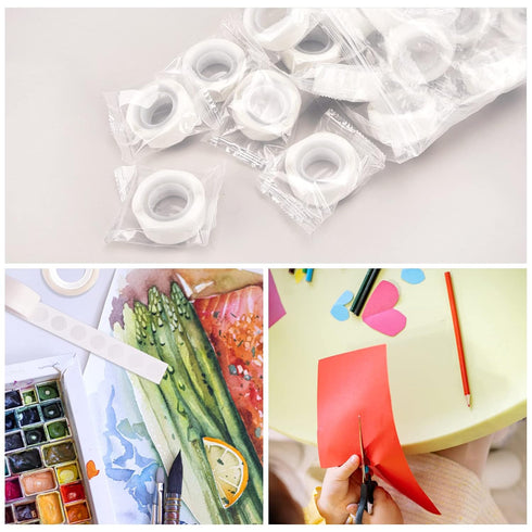 Glue Points, 1500 Pcs 12mm/0.47" 15 Rolls Sticky Tack Adhesive Clear Balloons Dots Tape Removable Double Sided Non Trace Stickers for Wedding Deco...
