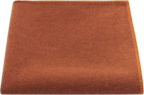 King & Priory Caramel Brown Donegal Tweed Pocket Square, Handkerchief, Tweed...