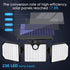 Solar Wall Lights Outdoor,3 Adjustable Head 270° Wide Angle Lighting,Motion Sensor,230 LED 260Lm Flood Lights,IP65 Waterproof for Porch Yard Garag...