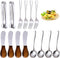 Charcuterie Accessories (14 Pcs), Cheese Spreaders for Charcuterie Board, Mini Serving Spoons, Forks and Mini Serving Tongs - Charcuterie Utensils...