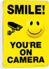 iSYFIX Smile You're on Camera Signs for Business – 1 Pack 7x10 Inch – 100% Rust Free .040 Aluminum Sign, Laminated for UV, Weather, Fade Resistanc...
