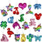 TTSAM 20 Pieces Reversible Mermaid Sequin Keychain Glitter Flip Sequin Keychains Animal Shape Sequin Key Chains Valentine's Day Gift Party Events ...
