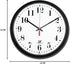 Black Quartz Contract Clock, 13.75" Overall Diameter, Black Case, 1 Aa (Sold Separately)...