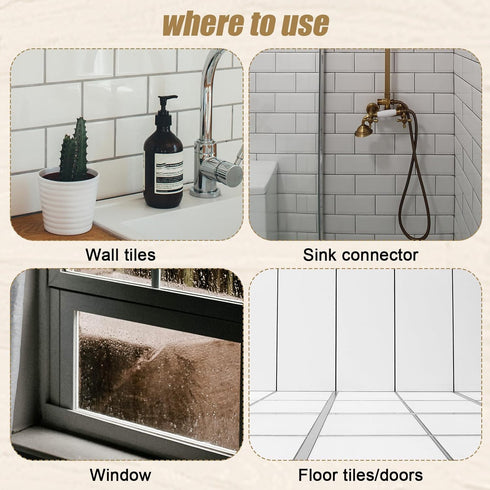 8pcs Rubber Caulking Tool, Reusable Sealant Spatula Spreader 4 Sizes Silicone Caulk Finishing Set Tool Multifunctional Caulking Remover/Smoothing ...