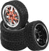 4Pack HIRCQOO 12mm Hex Plastic Wheel Rims & 2.59" Rubber Tires Set w/Foam Compatible with Traxxas Kyosho HPI Tamiya TT-01 TT-02 Sakura HSP 1/10 RC...