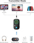 ByDiffer Dual Link Bluetooth 5.0 Audio Transmitter Receiver Sharing for up 2 Headphones, 3 in 1 Aptx Low Latency Wireless Adapter Splitter for TV ...