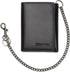 Mens Wallet with Chain, Genuine Leather Trifold Wallet RFID Blocking Anti-Theft Chain for Biker, Motorcycle(Black)...