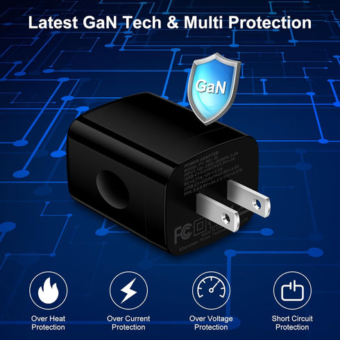 A15 A55 Samsung Charger Block 25W USB C Android Wall Charger Box 2 Port Super Fast Dual Charging Plug Power Adapter for Samsung Galaxy S24 Ultra S...
