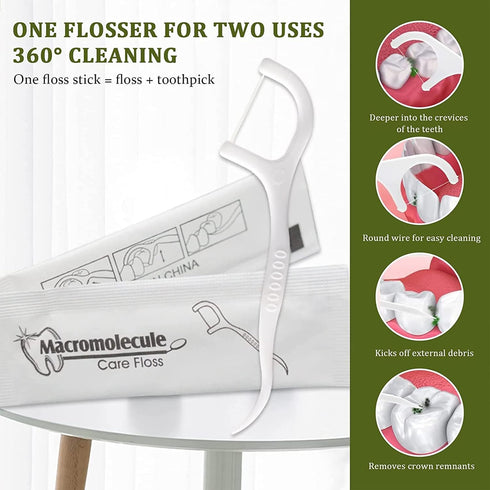 150 Count Dental Flossers Each Individually Wrapped, Floss Singles Bag, Floss Picks Oral Care Teeth Clean Flat Wire, Travel Hotel Restaurant Offic...