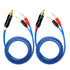 KK Cable V1-W2 18 GAUGE OFC Speaker Wire Pair with RCA Male (White & Red) to 2 Pair Pin (4Pin) Plugs, V1-W2 (3M(9.8ft))...
