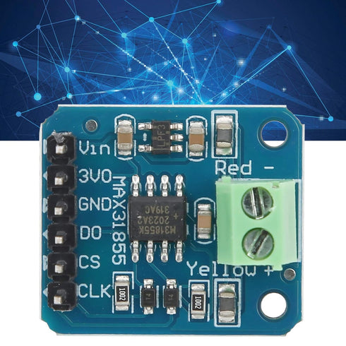 K Type Thermocouple Module,Max31855 K Type Thermocouple Breakout Board 200? to +1350? SPI Port Digital Output for K Thermocouple Probes Data Colle...
