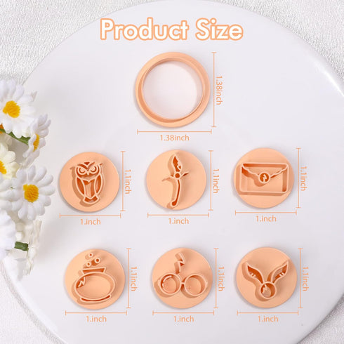 Puocaon Polymer Clay Earring Cutters - 7 Pcs Magic Theme Clay Cutters for Polymer Clay Earrings Making, Admission Letter Magic Potion Clay Cutters...