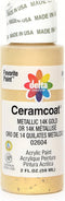 Delta Creative Ceramcoat Metallic and Pearl Acrylic Paint in Assorted Colors (2 oz), 2604, Metallic 14k Gold...