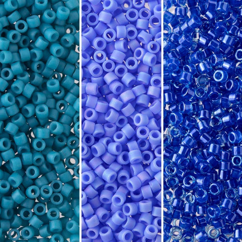 Miyuki Delica Seed Beads Bundle: Size 11/0, Cozy Palette Collection DB285, DB798, DB881...