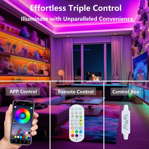 WS2812B LED Strip Individually Addressable 9.8FT 60Pixels/m Smart LED Lights RGB IC Pixel Strip,WS2812b Controller Bluetooth APP Remote Control Mu...