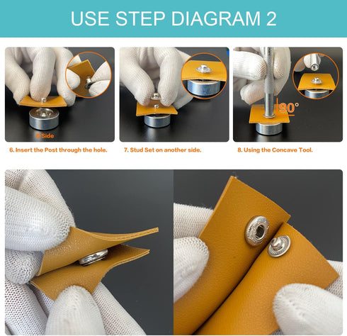 45 Set Leather Snap Fasteners Kit, 15mm Stainless Steel Leather Snaps Kit with 4 Install Tools, 3 Color Snaps for Clothes, Jacket, Down Jeans Wear...