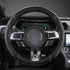 West Llama Car Steering Wheel Cover for Ford Escape,Explorer,Fusion,Focus,Bronco,Transit,Edge(Diamond Quilted - Black+Gray- Standard Size)...