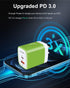 3Pieces C Charger Block, AILKIN 20W PD + QC3.0 USB-C Wall Charger Dual Port Box Cube for iPhone, Samsung Galaxy, Motorola, LG, Google Pixel, Super...
