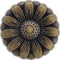 Bezelry 12 Pieces Morning Flower Metal Shank Buttons. 14mm (9/16 inch) (Antique Brass)...