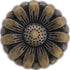 Bezelry 12 Pieces Morning Flower Metal Shank Buttons. 14mm (9/16 inch) (Antique Brass)...