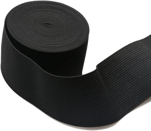 2-inch Black Knit Elastic Spool Wide Heavy Stretch Elastic Band,5 Yards...