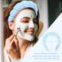 6Pcs Blue Spa Headbands and Wrist Washbands Set, Skincare Headbands Sponge Face Wash Headband Makeup Headband, Terry Cloth Headbands Face Towel Wr...