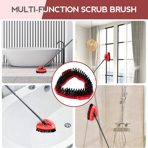 Spin Mop Scrub Brush Head Compatible with RinseClean 2-Tank System, 2 pcs Scrub Brush, Floor Scrubber Hard Bristle Cleaning Brush for Bathroom, Ki...