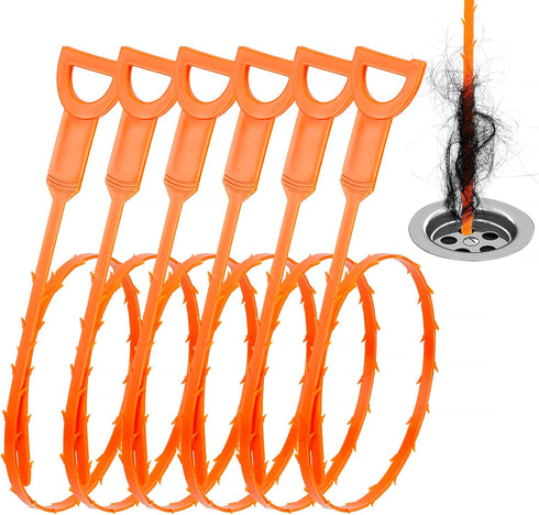 Drain Clog Remover, 25-Inch Drain Hair Removal Tool, Drain Hair Remover Plumbing Snake, Drain Cleaner Hair Clog Remover, Shower Drain Hair Catcher...