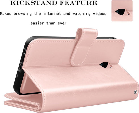 NJJEX Wallet Case for Galaxy J3 2018/Eclipse 2/J3 Orbit/J3 Achieve/Express Prim 3/Amp Prim 3/J3 Aura/Sol 3/J3 V 3rd/J3 Star, PU Leather Card Slots...