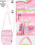 Lunch Box for Kids Girls Insulated Lunch Bag with Shoulder Strap and Pocket Pink Cute Lunch Cooler Thermal Meal Lunch Tote Bag for School Travel O...