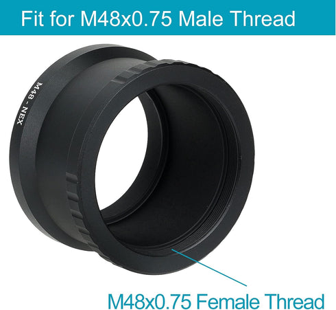 SVBONY SV196 Camera Adapter Wide M48 to NEX E-Mount Ring Adapter Compatible with Sony NEX Alpha Body Camera...