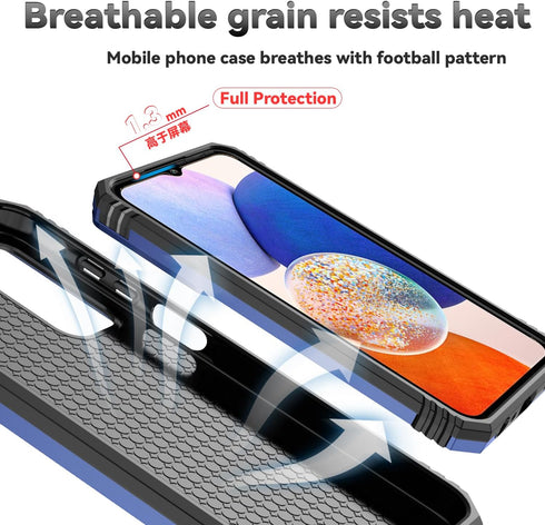 SunRemex for Samsung Galaxy A15 5G Case with HD Screen Protector,Samsung A15 5G Phone Case Built in Rotatable Metal Ring Holder Kickstand for Sams...