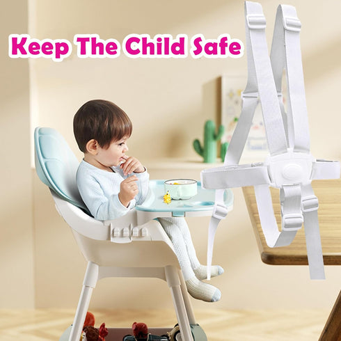 5 Point Harness Seat Belt Safety Strap Belt,Adjustable High Chair Strap,Baby Safe Harness for Stroller Pushchair Pram Buggy Safe Protection,Safety...