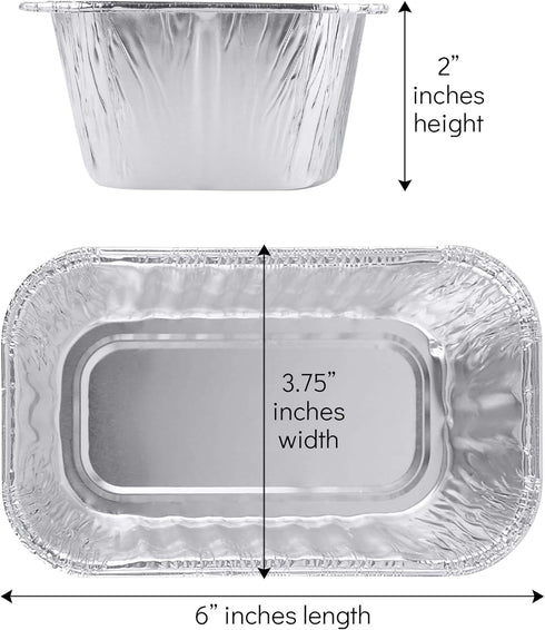 PLASTICPRO [1 Lb 10 Pack Disposable Loaf Pans Aluminum Tin Foil Meal Prep Bakeware - Cookware Perfect for Baking Cakes, Bread, Meatloaf, Lasagna 1...