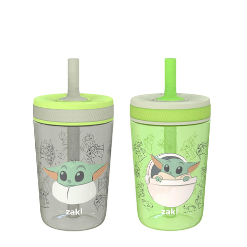 Zak Designs Star Wars The Mandalorian Kelso Toddler Cups For Travel or At Home, 15oz 2-Pack Durable Plastic Sippy Cups With Leak-Proof Design is P...