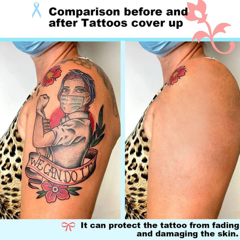 VEZE Tattoo Concealer, Waterproof, Makeup, Skin Foundation, Concealer, Scar, Vitiligo, Dark Spots, Body Art, Tattoo Cover, Anti-Adhesive...