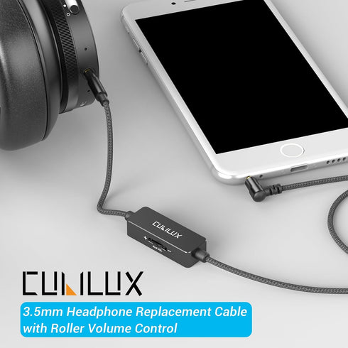 Cubilux 3.5mm to 3.5mm Headphone Cable, Replacement Headphone Cord Compatible with Sony WH-1000XM5/XM4/XM3, WH-CH720N/CH710N, Marshall Major 4/3/2...