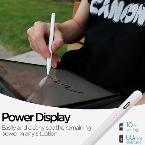Stylus Pen for Touch Screens with 2 Replacement Tips, Tilt Sensitivity & Palm Rejection Pencil Compatible with iPhone/iPad/Samsung/Android/Tablet ...