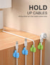 12Pcs Cable Clips, Fun Cord Holders, Silicone Thumb Wall Hooks, Cord Organizer for Desk Wall Car Nightstand, Cord Clips, Wire Holders, Phone USB C...