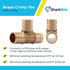 SharkBite 3/4 Inch Crimp Tee, Brass Plumbing Fitting, PEX Pipe, PE-RT, UC370LFA...