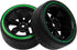 1/10 RC Drift Car Tires 12mm Hex Hub Wheel Rims & Hard Plastic Tyre 6 Spoke Compatible with Traxxas HSP Tamiya Kyosho HPI Redcat 1/10 On-Road RC D...
