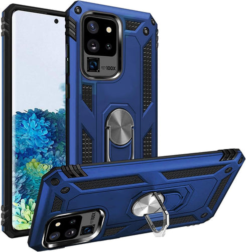 Fingic for Samsung S20 Ultra Case, Samsung Galaxy S20 Ultra Case Military Grade with Ring Car Mount Kickstand Hybrid Hard PC Soft TPU Shockproof P...