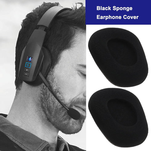 Create idea 1 Pair of Replacement Ear Pads and 1 Pair of Mic Windscreen Foam Compatible with BlueParrott B450-XT Replacement Ear Cushions Cups Cov...