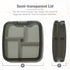 Compact Pill Box Organizer - Portable Waterproof Medicine Organizer and Daily Pill Container with Removable 4 Compartment Divider - Durable ABS Si...